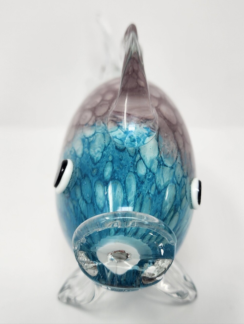 Vintage Handblown Blue and Purple Art Glass Fish - Picture 4 of 10